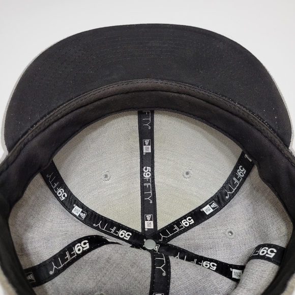 New Era 59FIFTY San Francisco Giants Gray Cap Hat 7 3/8 Pre Owned - Picture 7 of 8